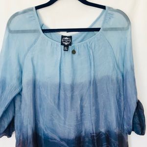COPY - Le Marais Paris Blouse M Blue Ombré 100% Silk